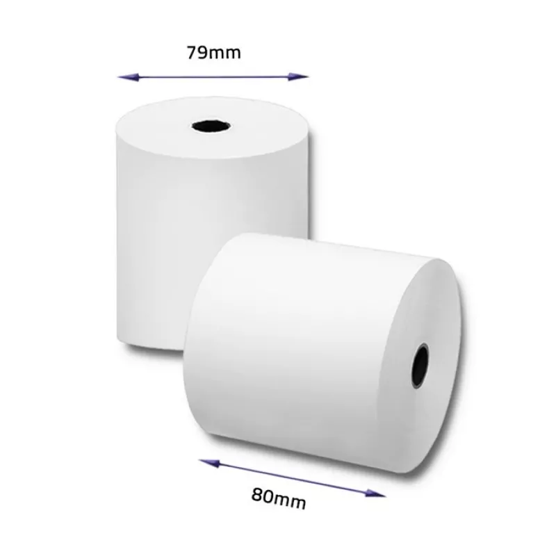 Rolka termiczna Qoltec 51892 80 x 80 | 55g/m2 | 10 szt. | Bez BPA