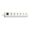 Brennenstuhl 1159520400 Stedosen-Leiste 6-fach 45° weiß mit Schalter 3 m Kabel H05VV-F3G1,5 POS-Reiter (1159520400)