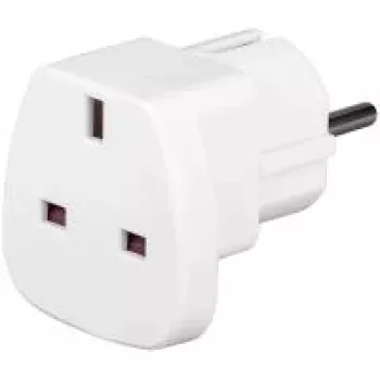 Adapter podróżny Wentronic Goobay, biały - gniazdo UK > typ F (typ F, CEE 7/7) (94270)