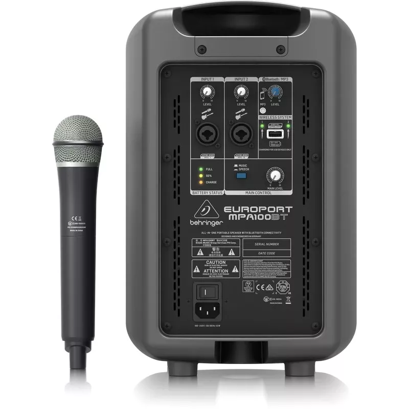 Dwudrożny głośnik Behringer EUROPORT MPA100BT 100 W