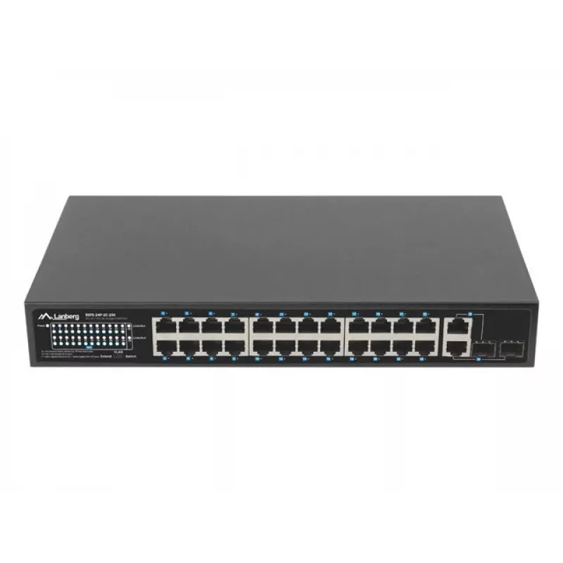 Przełącznik sieciowy Lanberg RSFE-24P-2C-250 Niezarządzalny Gigabit Ethernet (10/100/1000)