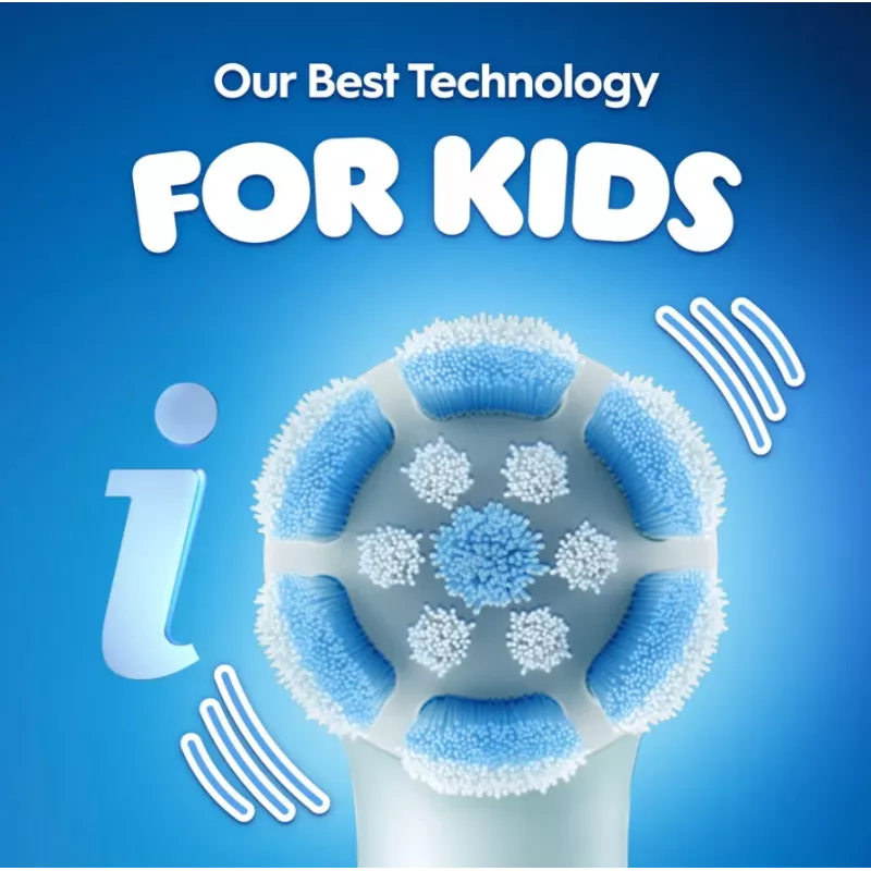 Szczoteczka elektryczna Oral-B z etui podróżnym, 6Y+ | iO Kids Disney Stitch | Ładowalna | Dla dzieci | Liczba dołączonych końcówek 1 | Liczba trybów szczotkowania 3
