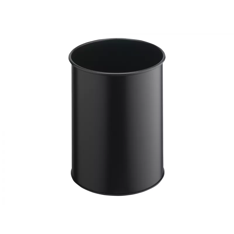 Waste Container Round Polyester Steel Czarny Durable 330101