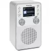 Radio cyfrowe TECHNISAT DigitRadio 317 biały — odbiór FM i DAB+, kompaktowa konstrukcja stołowa