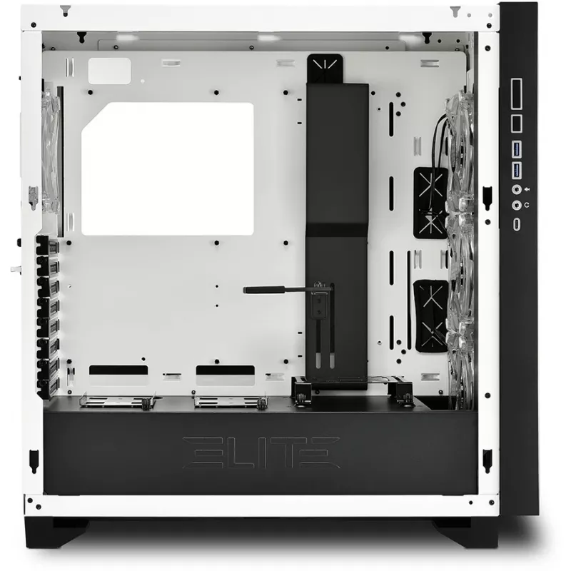 Sharkoon ELITE SHARK CA300H - Wieża - PC - Biały - ATX - EATX - micro ATX - Mini-ITX - Metal - Szkło hartowane - Gaming