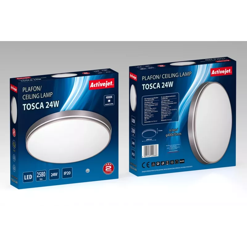 Activejet AJE-TOSCA lampa sufitowa LED 24W