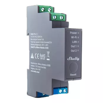 Shelly Pro 2 DIN Rail WiFi/LAN/Bluetooth Przekaźnik