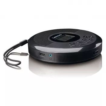 Przenośny odtwarzacz CD Lenco CD-340BK — czarny, przenośna konstrukcja