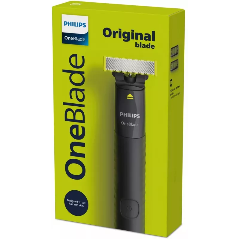 Golarka hybrydowa i trymer Philips OneBlade QP1424/10 — grafitowa, zasilana bateriami, 30 min pracy, nakładki do brody