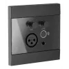 AUDAC WP225/B Panel ścienny, mikrofon XLR + gniazdo 3,5 mm, Bluetooth, czarny