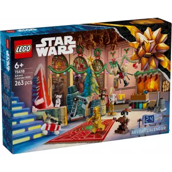 Klocki konstrukcyjne LEGO Star Wars Kalendarz adwentowy 2025 — zestaw 75418, sezonowe minifigurki i modele do zbudowania