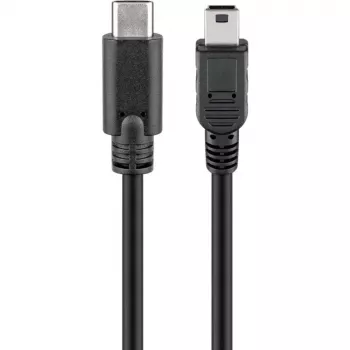 Kabel USB Goobay 67989 0,5 m Mini-USB B na USB-C czarny