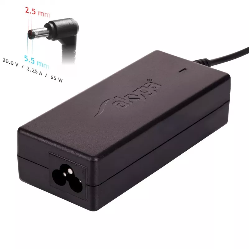 Zasilacz/adapter Akyga AK-ND-17 do użytku wewnętrznego 65 W czarny