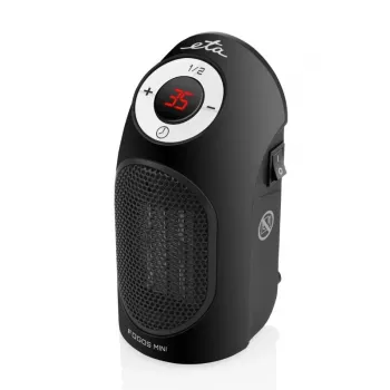ETA | Grzejnik | ETA162390000 Fogos mini | Termowentylator | 400 W | Do pomieszczeń do 8 m² | Czarny | Nie dotyczy