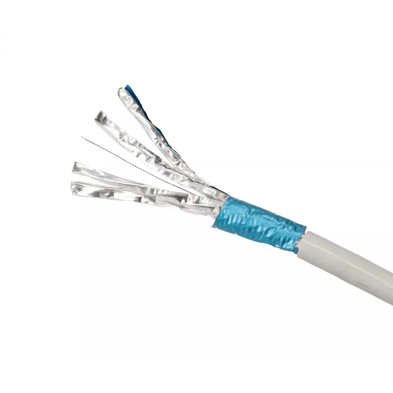 Kabel sieciowy Extralink Skrętka CAT6A FTP (F/FTP) V2 Wewnętrzny 500M Szary