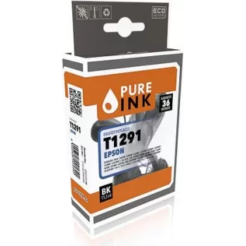 PURE INK EPST1291BK PI EPSON T1291 BX Tinte black rebuilt 402Seiten Chip 11,2ml (EPST1291BK) - Kompatibel - Schwarz