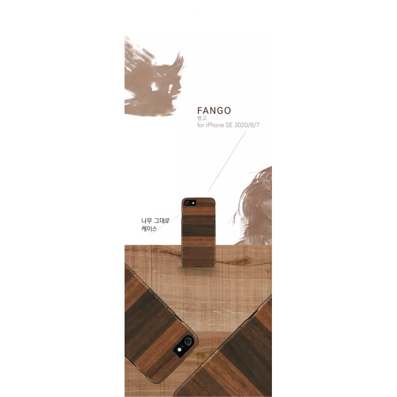 Etui ochronne Man and Wood na iPhone 7/8 — fango Czarny