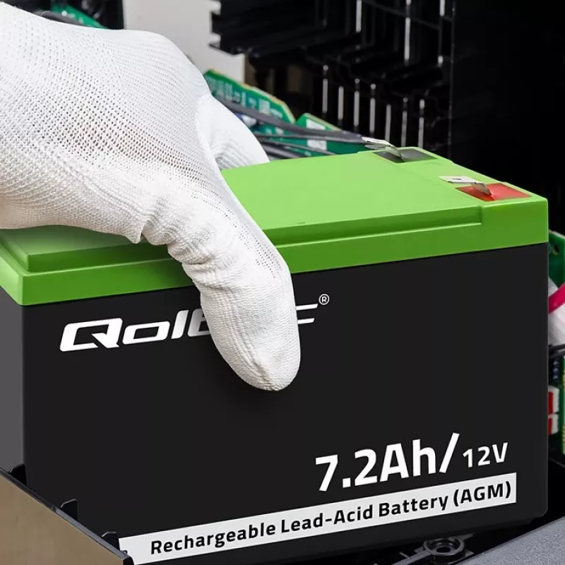 Qoltec 53062 Bateria AGM | 12V | 7,2 Ah | max 108A