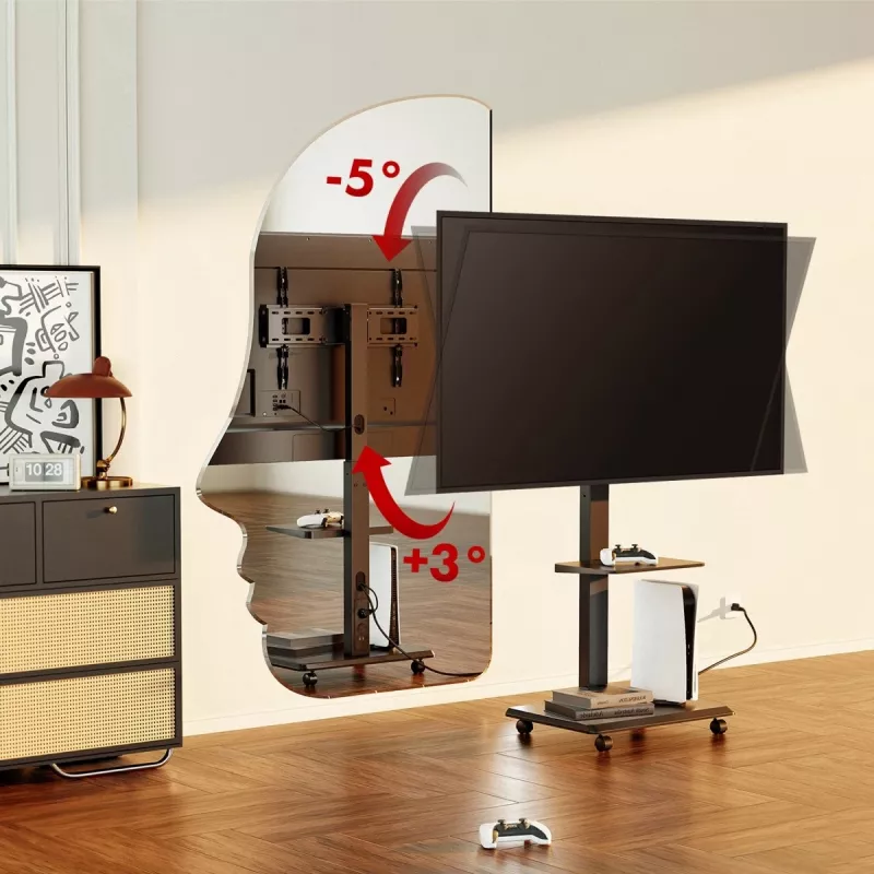 Stojak podłogowy pod TV ergo office ER-304 B, maks. obciążenie 50 kg, VESA 600x400