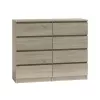 Komoda top e shop Malwa M8 120 cm w kolorze Sonoma Oak — duża komoda