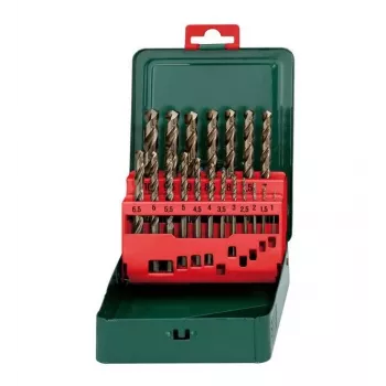 Zestaw wierteł Metabo HSS Cobalt 19 szt. DIN 338, chwyt cylindryczny