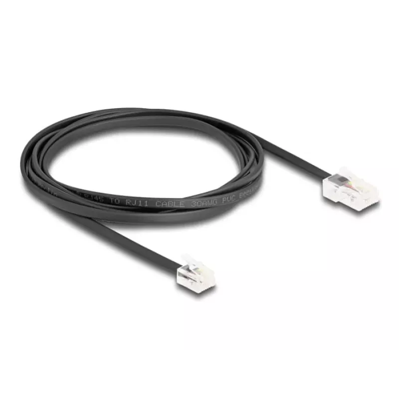 Kabel telefoniczny DeLOCK 88036 RJ45 do RJ11 2 m Czarny