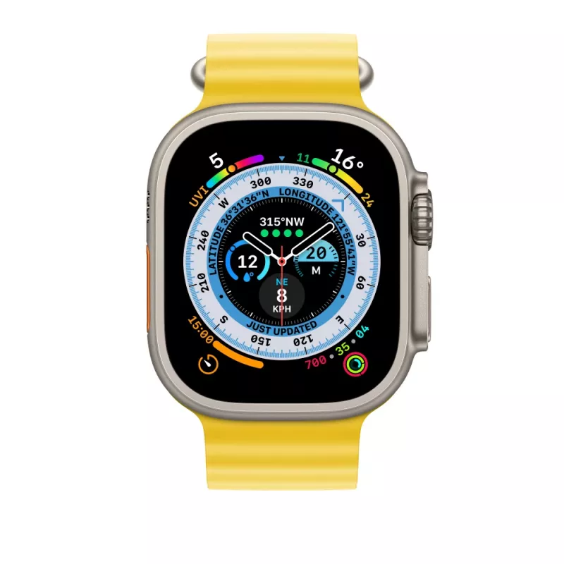 Opaska Apple MQED3ZM/A akcesoria do smartwatchy Żółty fluoroelastomer