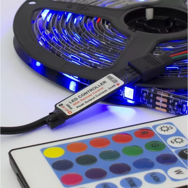 biały Shark Helios LED-05 RGB taśma LED z pilotem