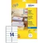 Etykiety samoprzylepne Avery J8159-100 — Białe, do drukarek atramentowych, z klejem trwałym, opakowanie