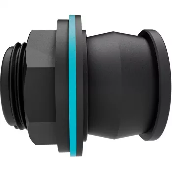 złączka zbiornika Push IN, G 1 i G 3/4 (czarna, dla grubości ścianek 2-10 mm)