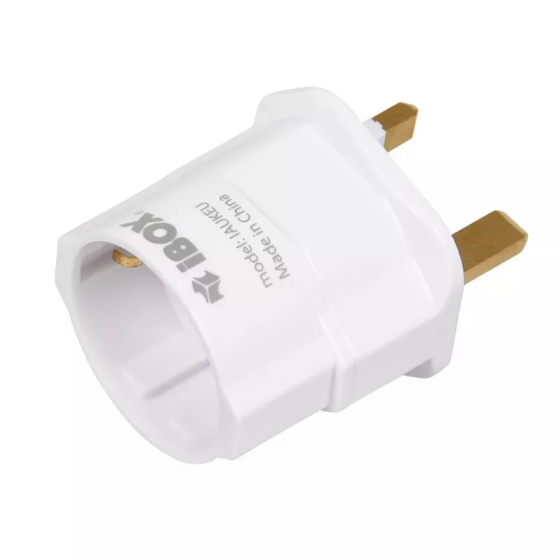 Zasilacz sieciowy IBOX iaukeu z wymiennymi wtyczkami UK (typ G) i EU (typ E), 100–240 V 50/60 Hz, 7,5 A, biały