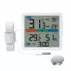 Termohigrometr MANTA MTO002W z czujnikiem zewnętrznym (150 cm), wewnątrz 0–+50°C, na zewnątrz -40–+70°C, wilgotność 20–95% RH, wskaźnik komfortu, zegar