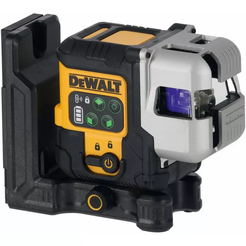 Akumulatorowy laser wieloliniowy DeWalt DCLE14301GB 3×180° krzyżowy, 18V, zielone linie, zintegrowana bateria Powerstack litowo-jonowa