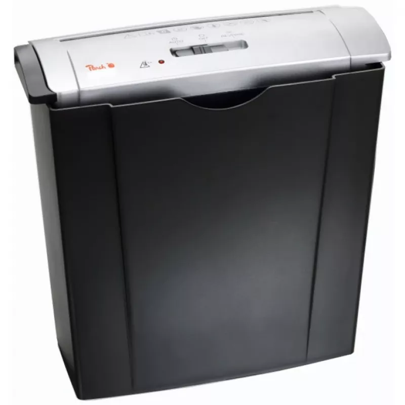 Niszczarka do papieru PEACH PS400-02, cięcie wzdłużne, 22 cm szerokość robocza, cięcie 7 mm, czarno-srebrna