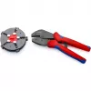 Knipex 97 33 02 zaciskarka do kabli Narzędzie do zaciskania niebieski, czerwony