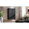 Szafka do przechowywania Cama Meble PALAZZO BIS 100x39x166 matowa czerń, wolnostojąca przy ścianie