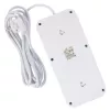 Listwa zasilająca MACLEAN MCE391 W — 6 gniazd, 4×USB-A + 1×USB-C, kabel 3 m, 110–240 V, 2500 W, biała