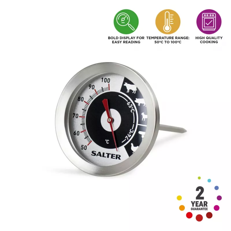 Analogue Meat Thermometer Salter 512 SSCR stal nierdzewna – sonda analogowa do piekarnika i grilla