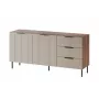 Komoda cama meble ALMERA 156×42×75 cm, orzech/cashmere, 3 szuflady, płyta wiórowa