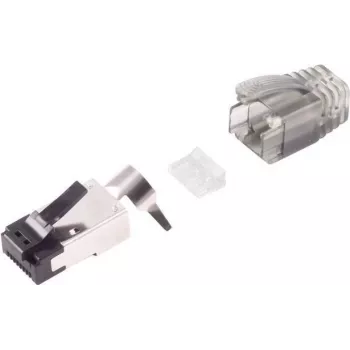 Złącze przewodowe RJ-45 Czarny Srebrny S/CONN 08-02050 Męski