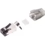 Złącze przewodowe RJ-45 Czarny Srebrny S/CONN 08-02050 Męski