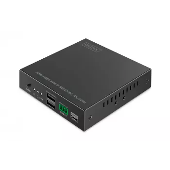 Odbiornik Digitus HDMI Fiber KVM IP 4K/60Hz Przewodowy USB