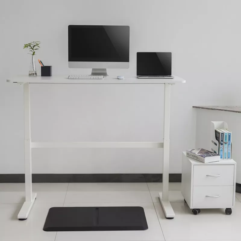 Biurko z ręczną regulacją wysokości Ergo Office, max 40 kg, maks. wysokość 117 cm, z blatem do pracy stojąco-siedzącej, ER-401 W