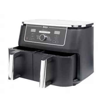 Frytkownica Ninja AF400EU Double 9,5 L Wolnostojąca 2470 W Frytkownica beztłuszczowa Czarna