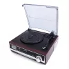 Gramofon audio Camry CR 1168 — czarny z wykończeniem drewnopodobnym, 33/45 obr./min, wbudowane głośniki, wyjście RCA