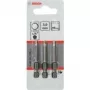 Screwdriver bit set Bosch 3 pcs extra hard, Hex 3 mm, 49 mm length, 1/4 inch shank