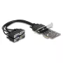 DeLOCK 66324 Wewnętrzny adapter RS-232 VGA PCIe Żeński Czarny
