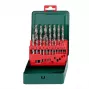 Zestaw wierteł HSS Metabo 627153000 — 19 sztuk, DIN 338, chwyt cylindryczny