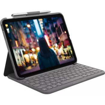 Logitech 920-011423 klawiatura do urządzeń mobilnych QWERTZ niemiecka Bluetooth szara