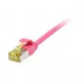 Kabel krosowy RJ45, CAT6A 500Mhz, 3m, magenta, U/FTP, smukły okrągły d=3,8mm, TPE/LSZH(Superflex), AWG32, z kablem surowym kat.7, Synergy 21 (S217386V3)